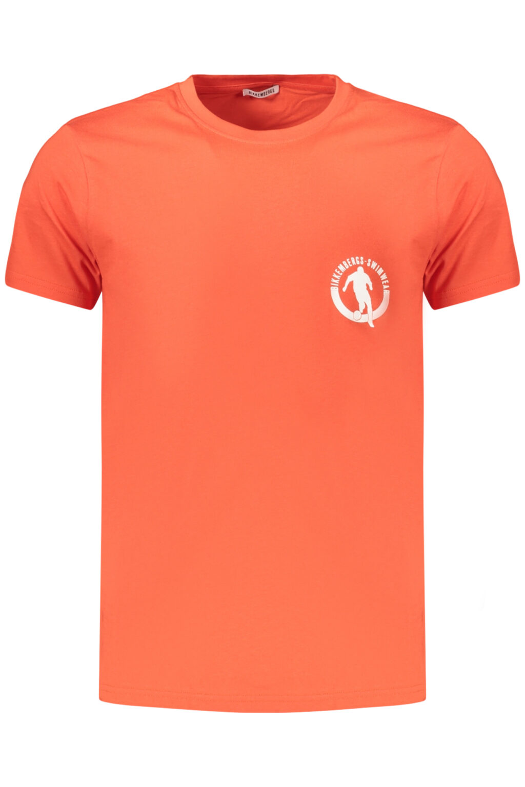 bikkembergst-shirtmanichecorteuomoarancio_1 BIKKEMBERGS oranžiniai vyriški marškinėliai trumpomis rankovėmis