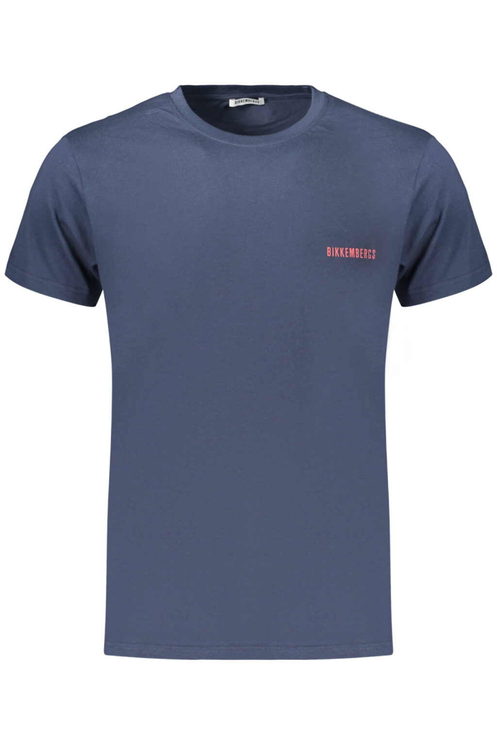 bikkembergst-shirtmanichecorteuomoblu_1 BIKKEMBERGS mėlyni vyriški marškinėliai trumpomis rankovėmis