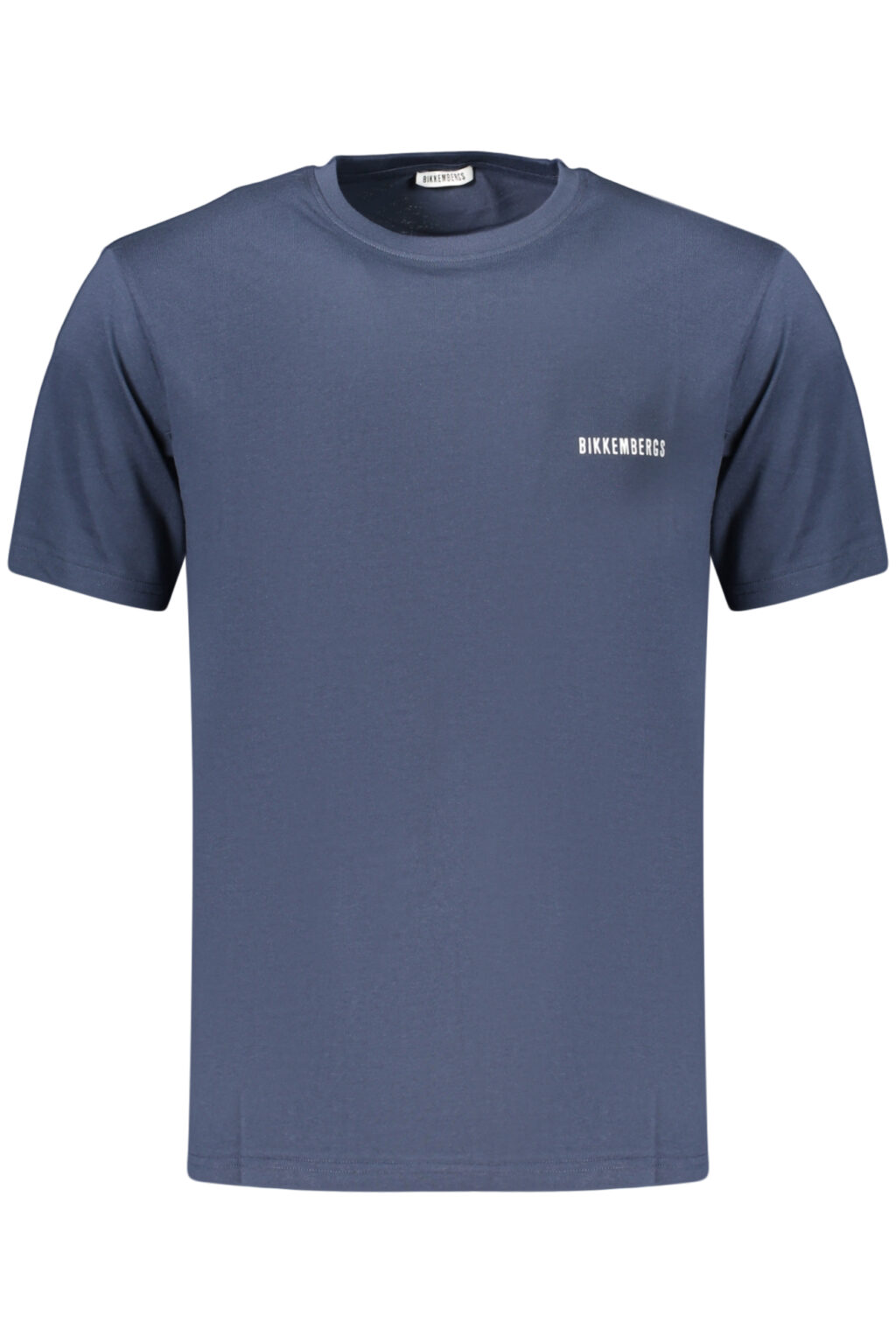 bikkembergst-shirtmanichecorteuomoblu_1 BIKKEMBERGS mėlyni vyriški marškinėliai trumpomis rankovėmis
