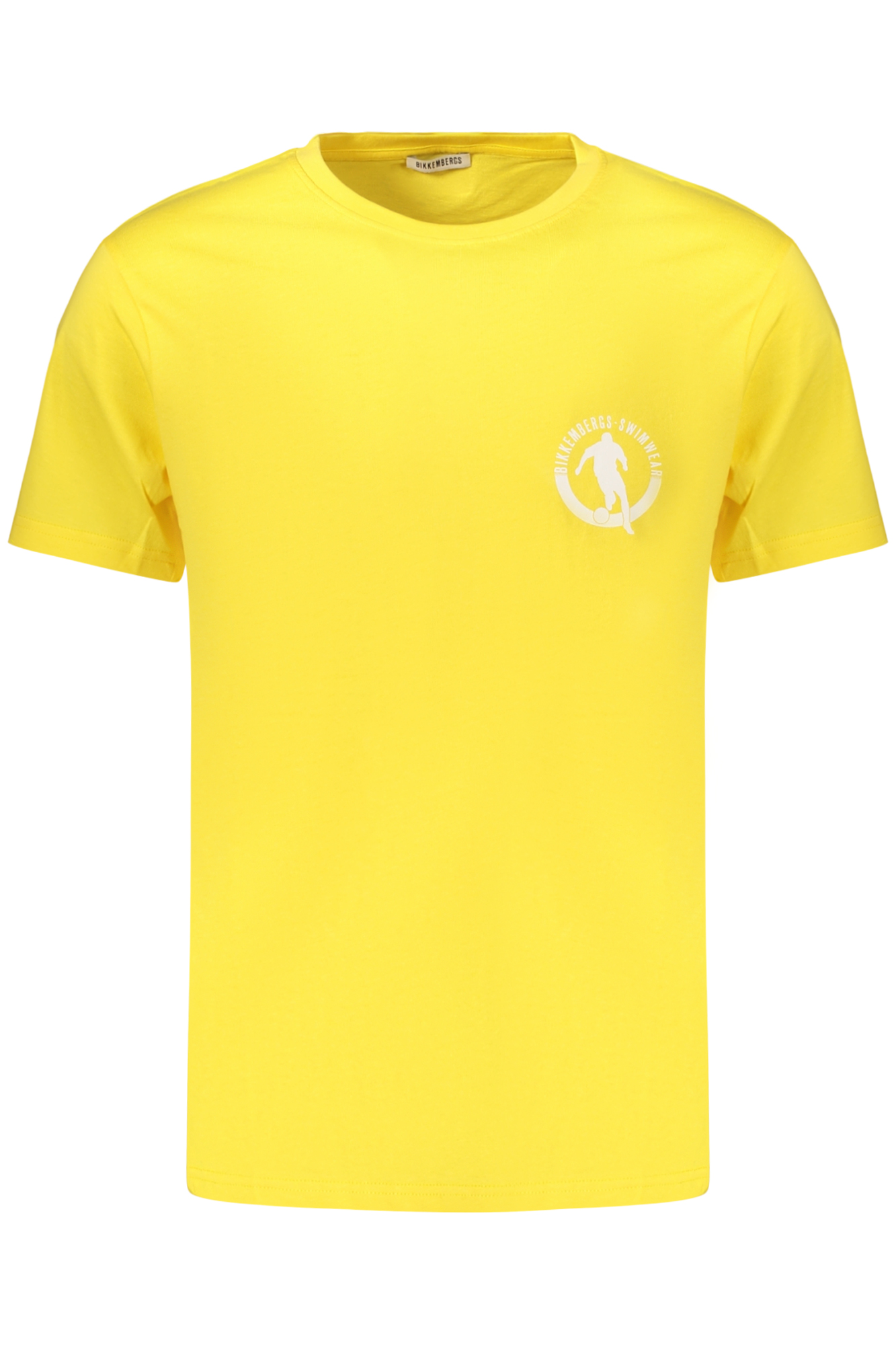 BIKKEMBERGS MEN'S SHORT-SLEEVED T-SHIRT YELLOW BIKKEMBERGS MEN'S SHORT-SLEEVED T-SHIRT YELLOW