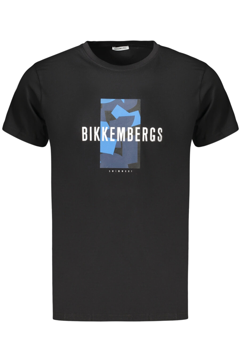 bikkembergst-shirtmanichecorteuomonero_1 BIKKEMBERGS juodi vyriški marškinėliai trumpomis rankovėmis