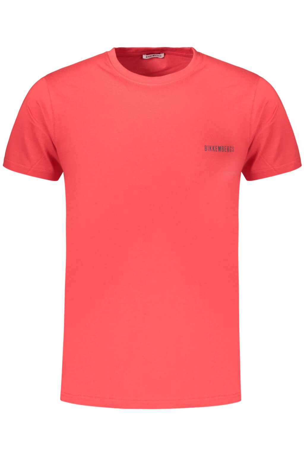bikkembergst-shirtmanichecorteuomorosso_1 BIKKEMBERGS raudoni vyriški marškinėliai trumpomis rankovėmis
