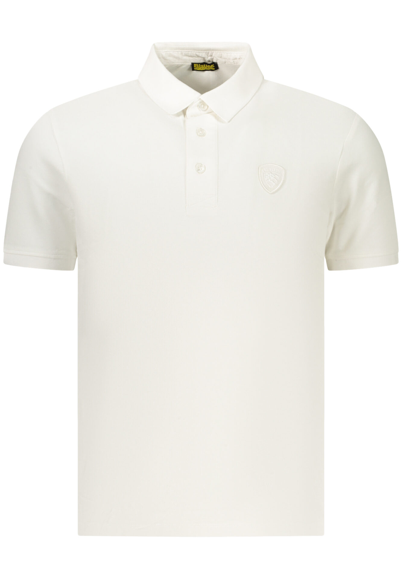 BLAUER APPAREL MEN'S SHORT-SLEEVE POLO SHIRT WHITE