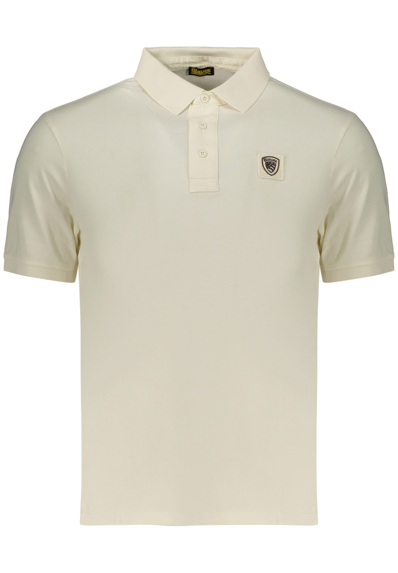BLAUER APPAREL MEN'S SHORT-SLEEVE POLO SHIRT WHITE
