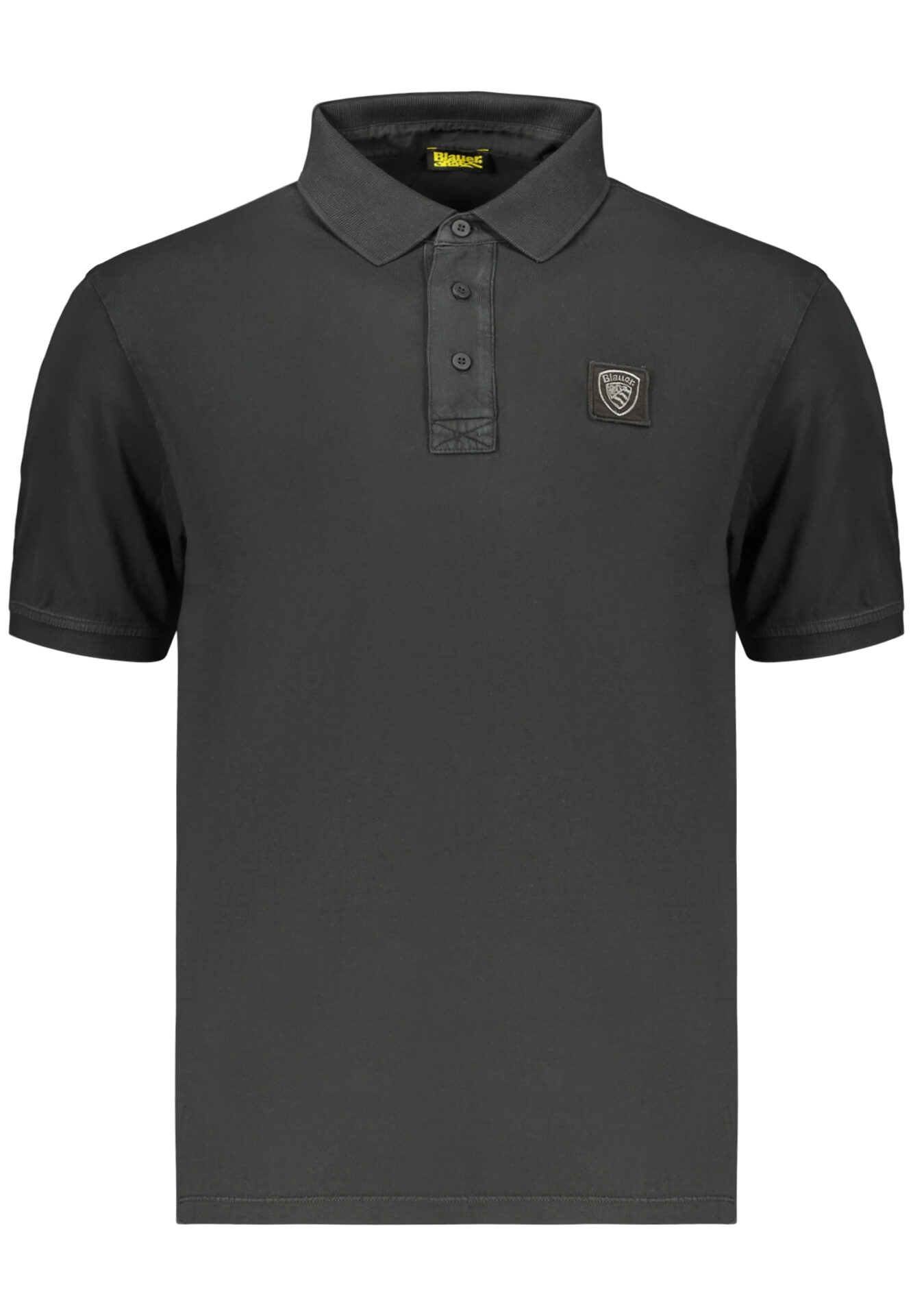BLAUER APPAREL MEN'S SHORT-SLEEVE POLO SHIRT, BLACK