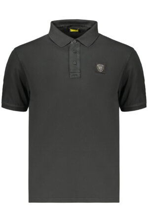 BLAUER APPAREL vyriški polo marškinėliai trumpomis rankovėmis, juodi