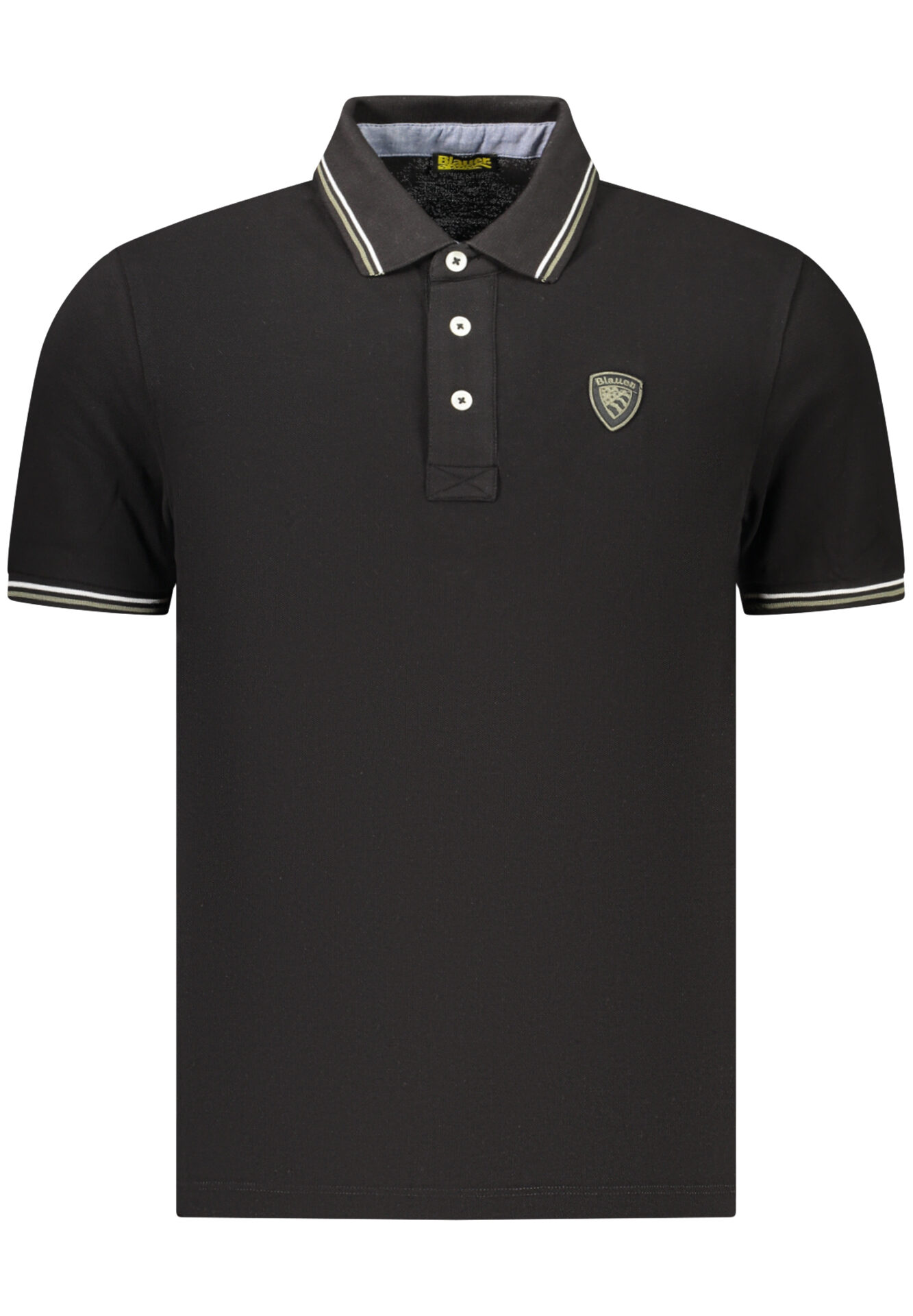 BLAUER APPAREL MEN'S SHORT-SLEEVE POLO SHIRT, BLACK