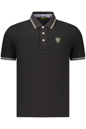 BLAUER APPAREL vyriški polo marškinėliai trumpomis rankovėmis, juodi