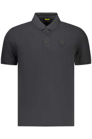 BLAUER APPAREL vyriški polo marškinėliai trumpomis rankovėmis, juodi