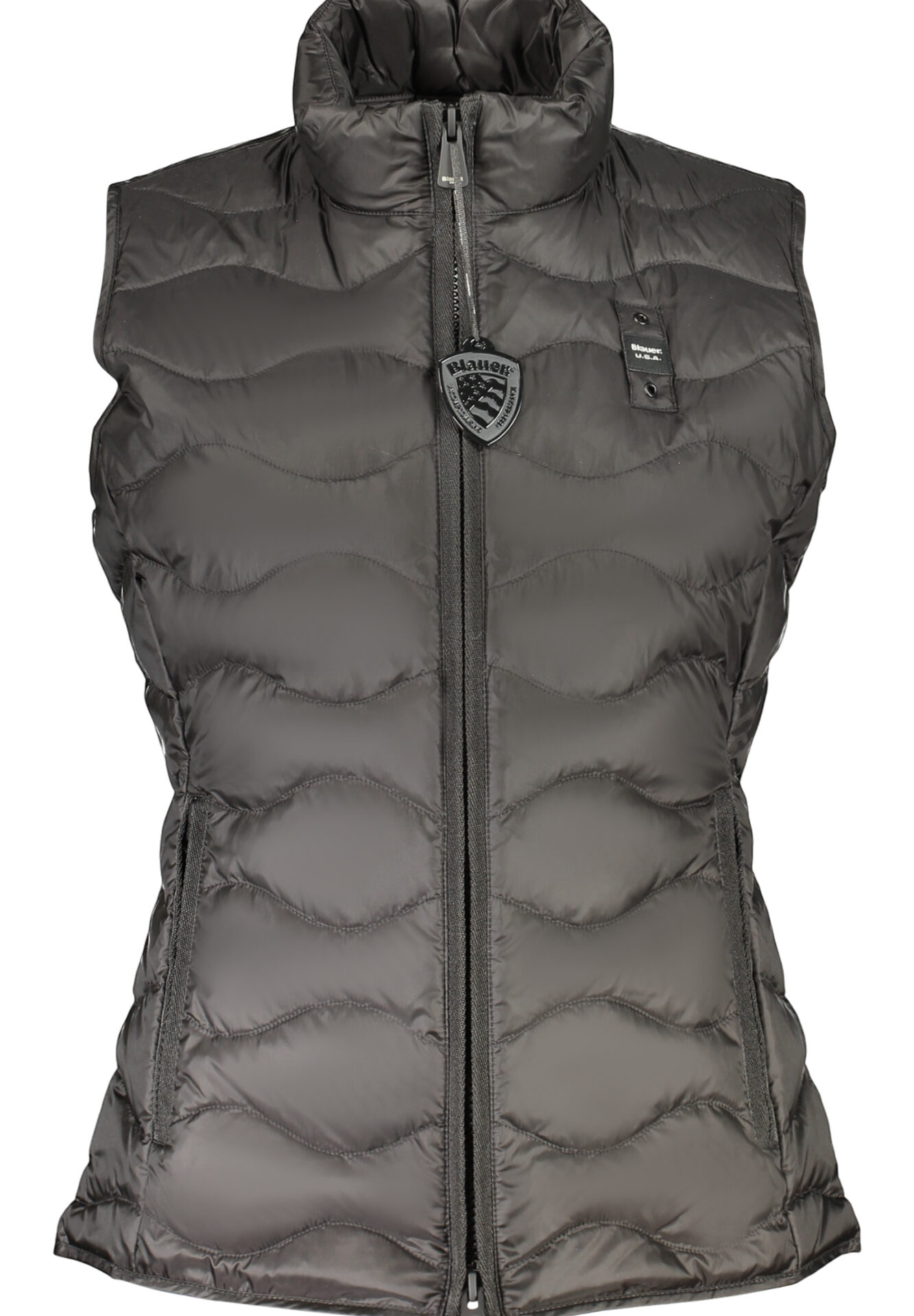 BLAUER APPAREL WOMEN'S BLACK SLEEVELESS JACKET