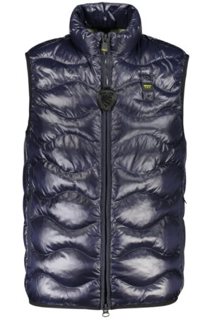 BLAUER APPAREL MEN'S BLUE SLEEVELESS JACKET