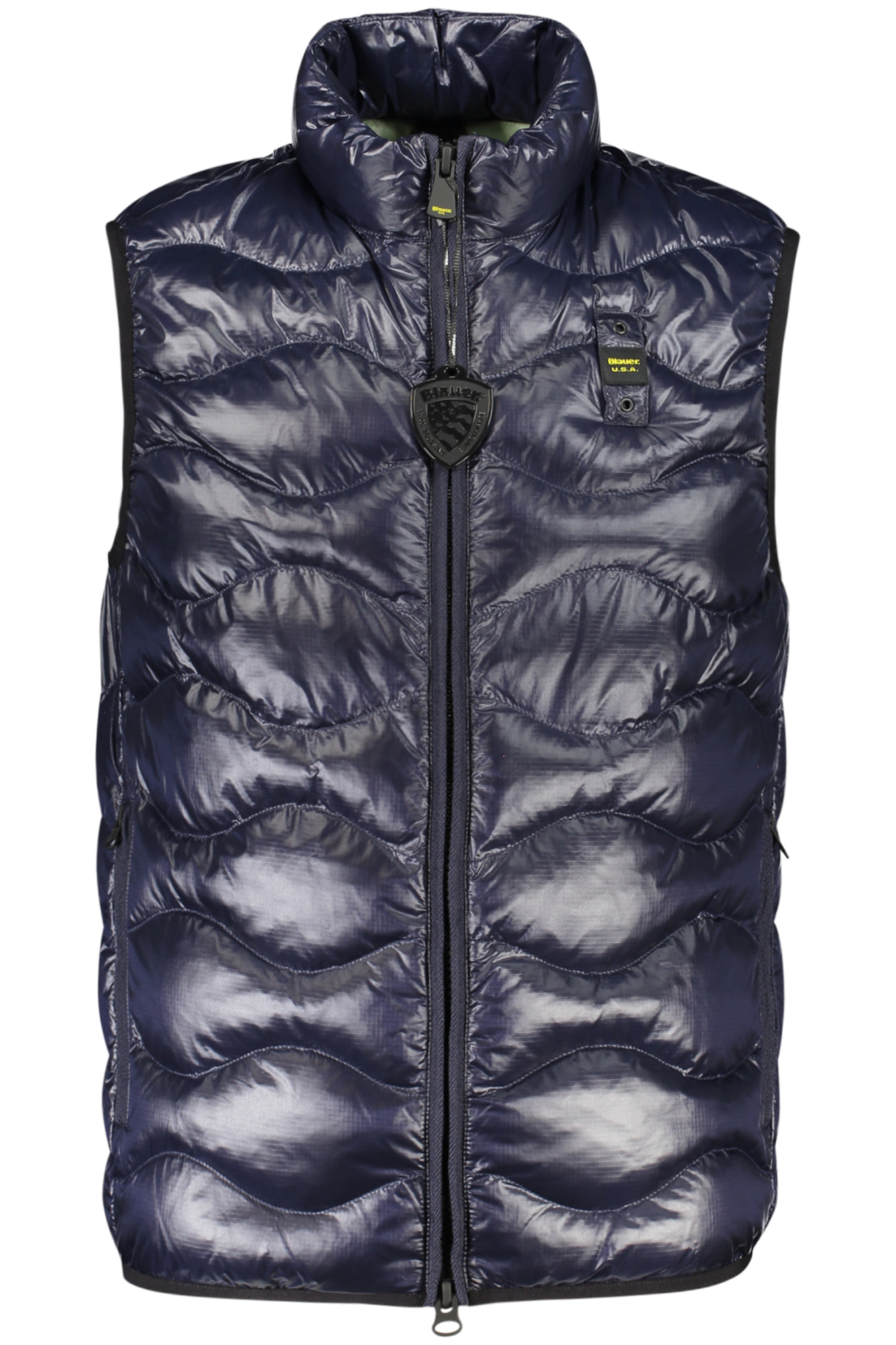 BLAUER APPAREL MEN'S BLUE SLEEVELESS JACKET BLAUER APPAREL MEN'S BLUE SLEEVELESS JACKET