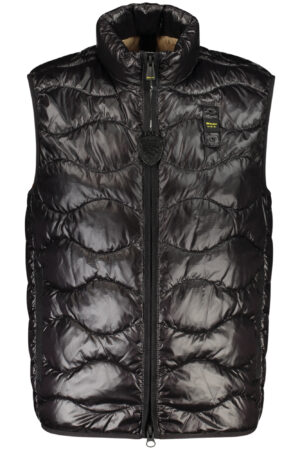 BLAUER APPAREL MEN'S BLACK SLEEVELESS JACKET