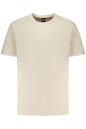BOSS MEN'S SHORT-SLEEVE T-SHIRT BEIGE