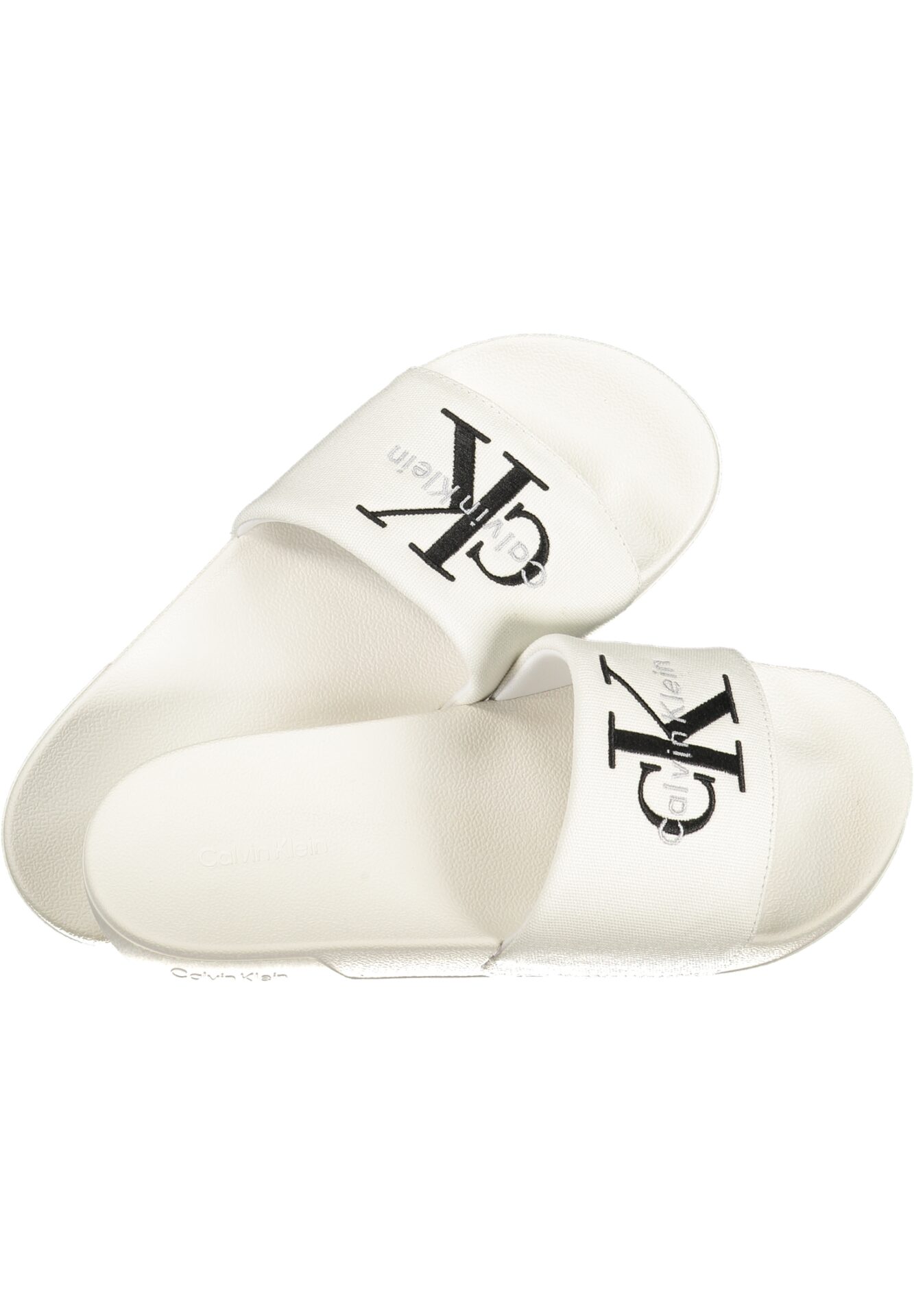 CALVIN KLEIN MEN'S WHITE SLIPPER FOOTWEAR