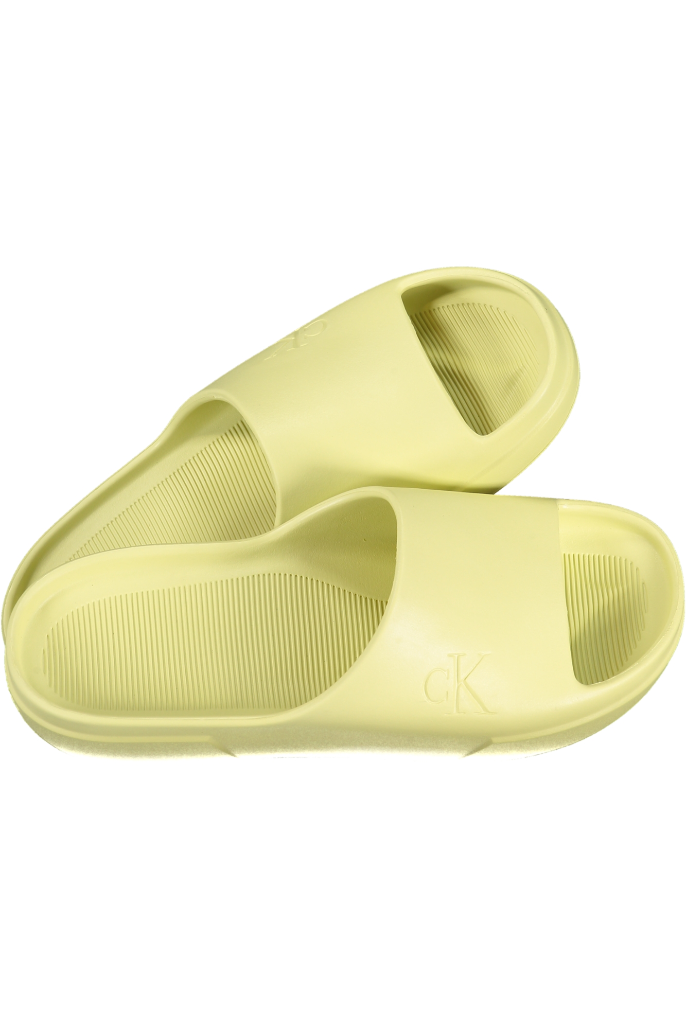 CALVIN KLEIN MEN'S YELLOW SLIPPER FOOTWEAR CALVIN KLEIN MEN'S YELLOW SLIPPER FOOTWEAR