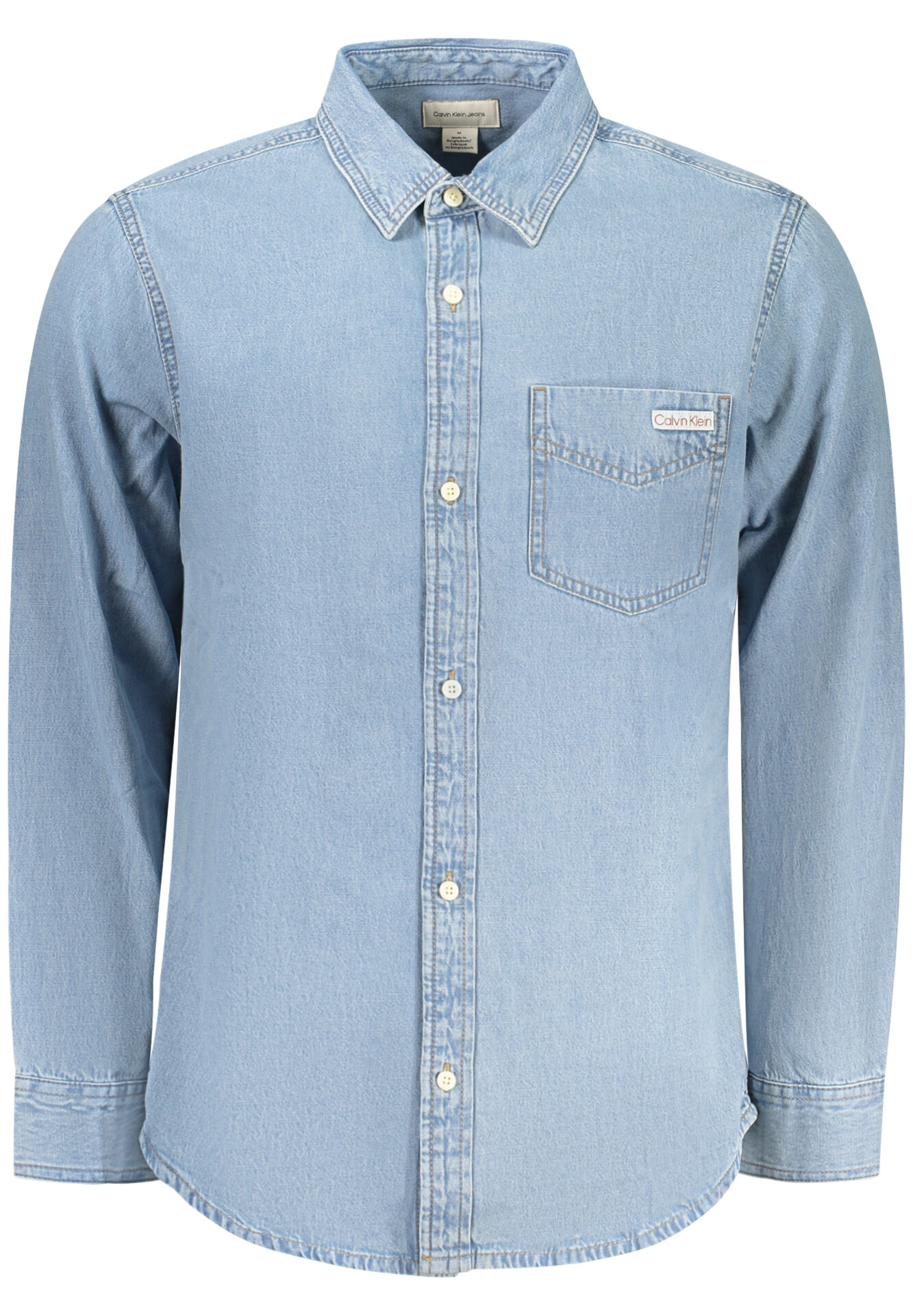 CALVIN KLEIN MEN'S LONG-SLEEVED SHIRT, BLUE