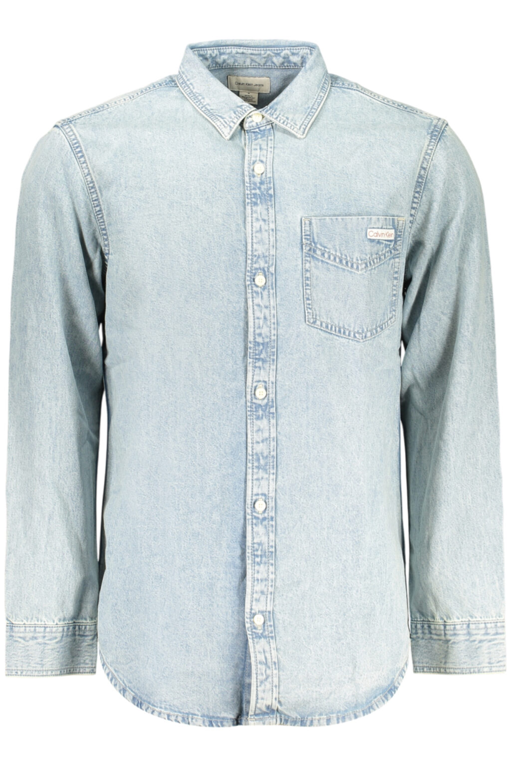 calvinkleincamiciamanichelungheuomoazzurro_1 CALVIN KLEIN vyriški marškiniai ilgomis rankovėmis, mėlyni