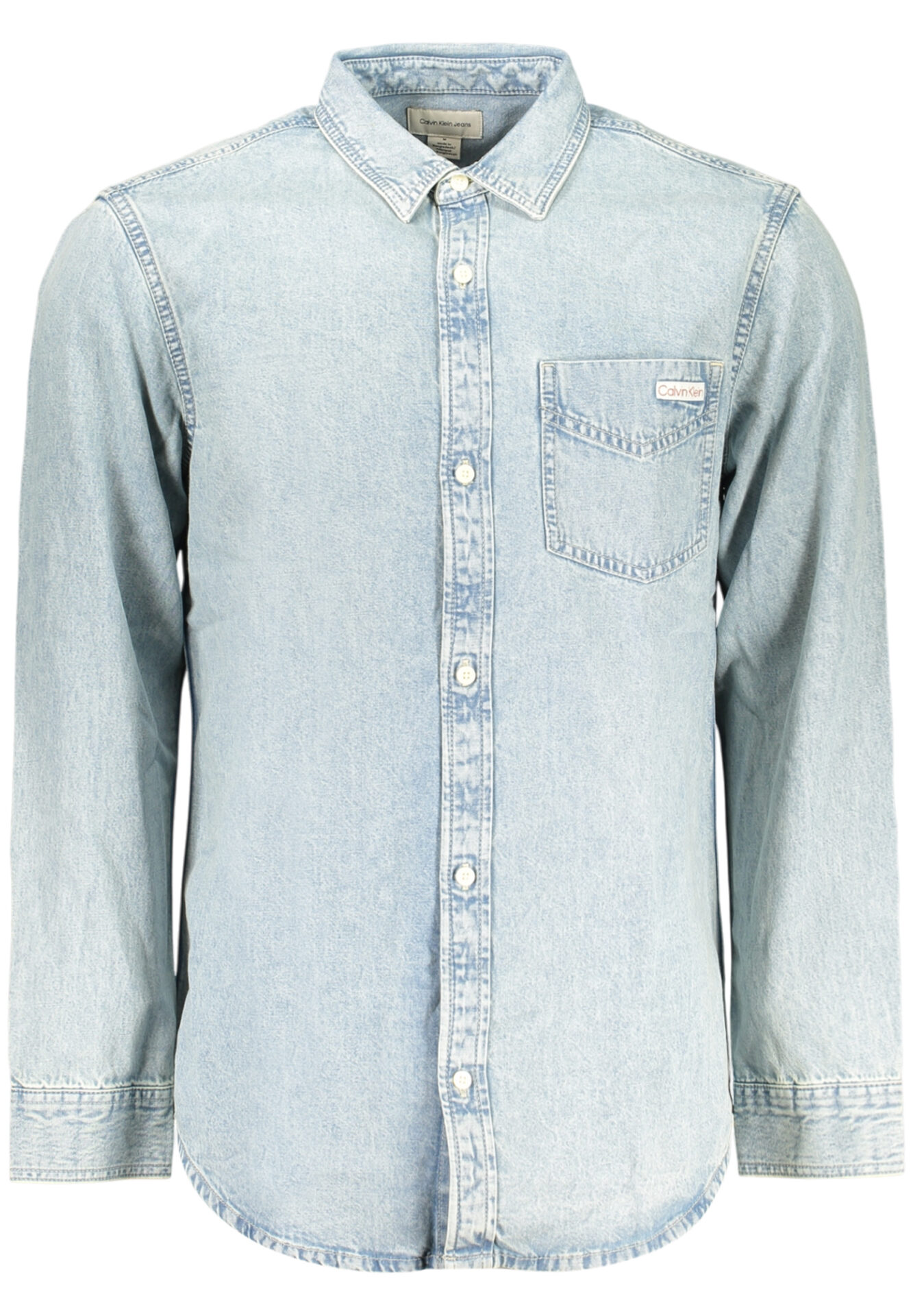 CALVIN KLEIN MEN'S LONG-SLEEVED SHIRT, BLUE