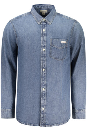 CALVIN KLEIN MEN'S LONG-SLEEVED SHIRT, BLUE