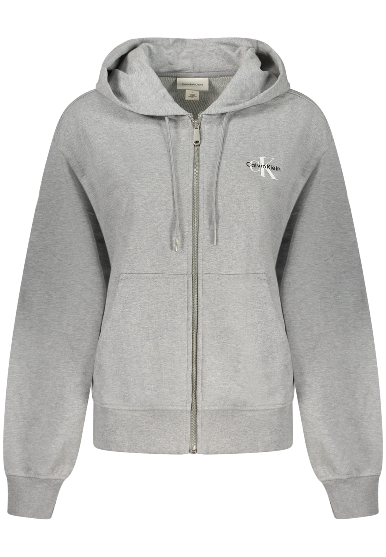 CALVIN KLEIN WOMEN'S ZIPPED SWEATSHIRT GREY