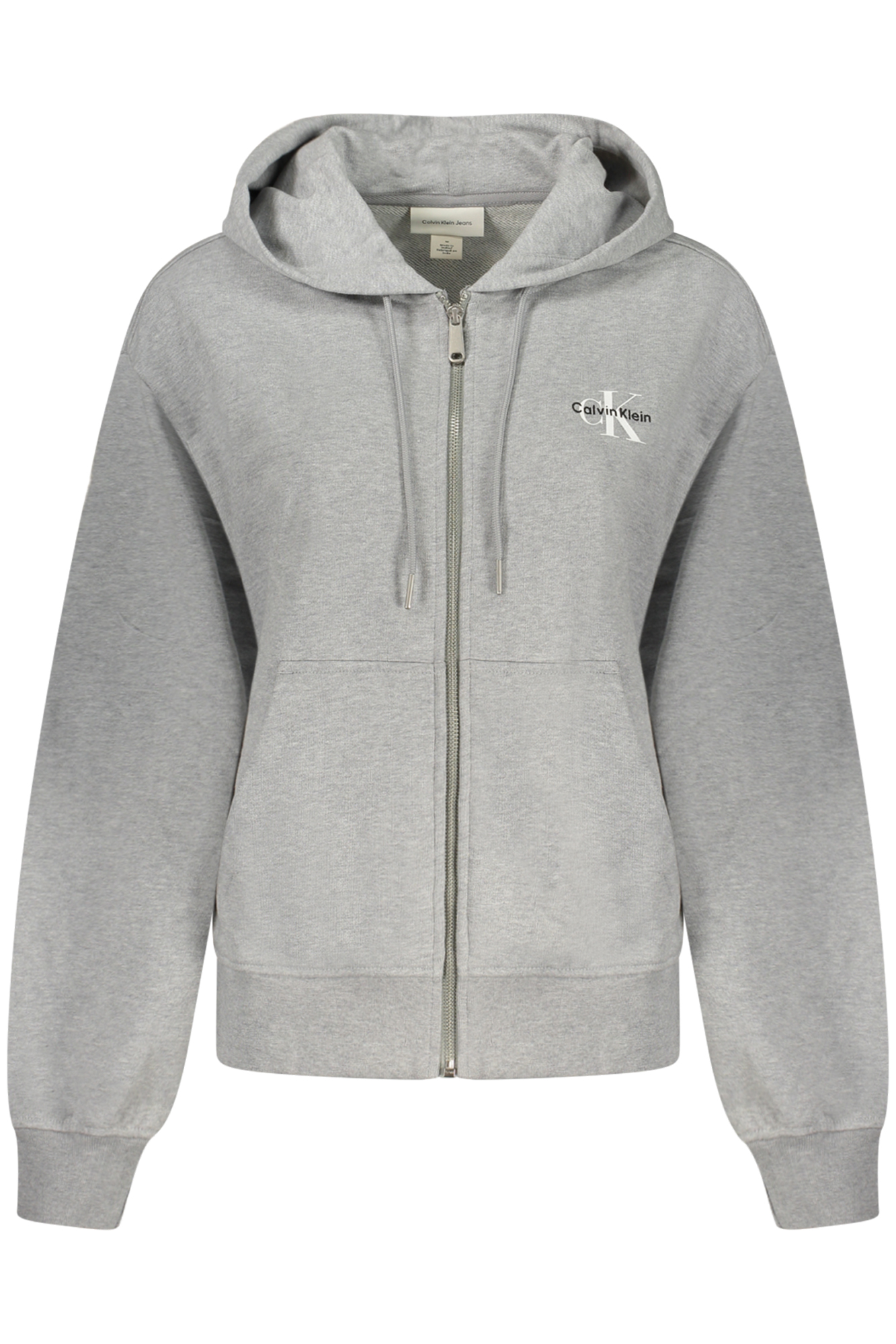 CALVIN KLEIN WOMEN'S ZIPPED SWEATSHIRT GREY CALVIN KLEIN WOMEN'S ZIPPED SWEATSHIRT GREY