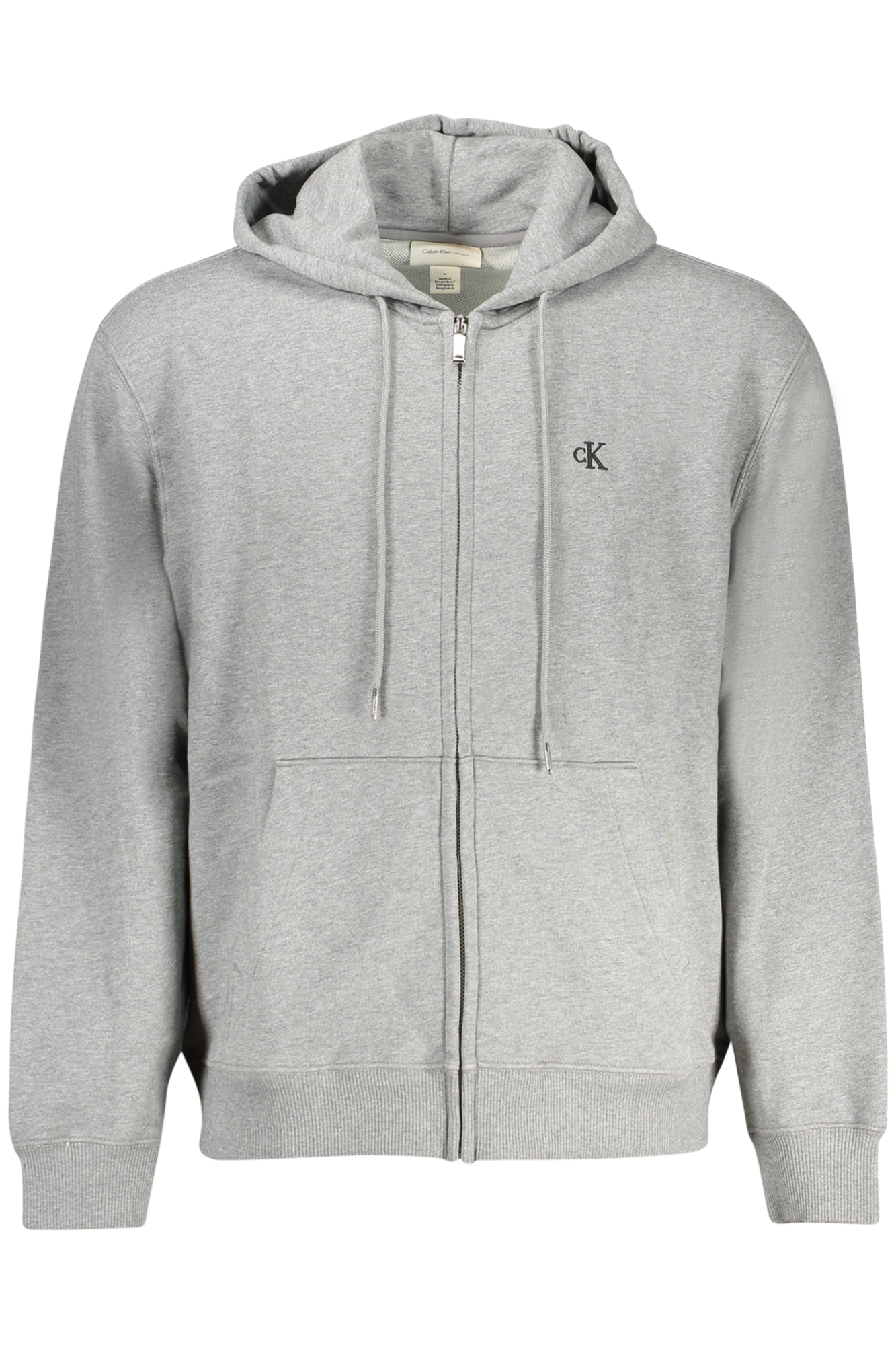 CALVIN KLEIN MEN'S ZIPPED SWEATSHIRT GREY CALVIN KLEIN MEN'S ZIPPED SWEATSHIRT GREY