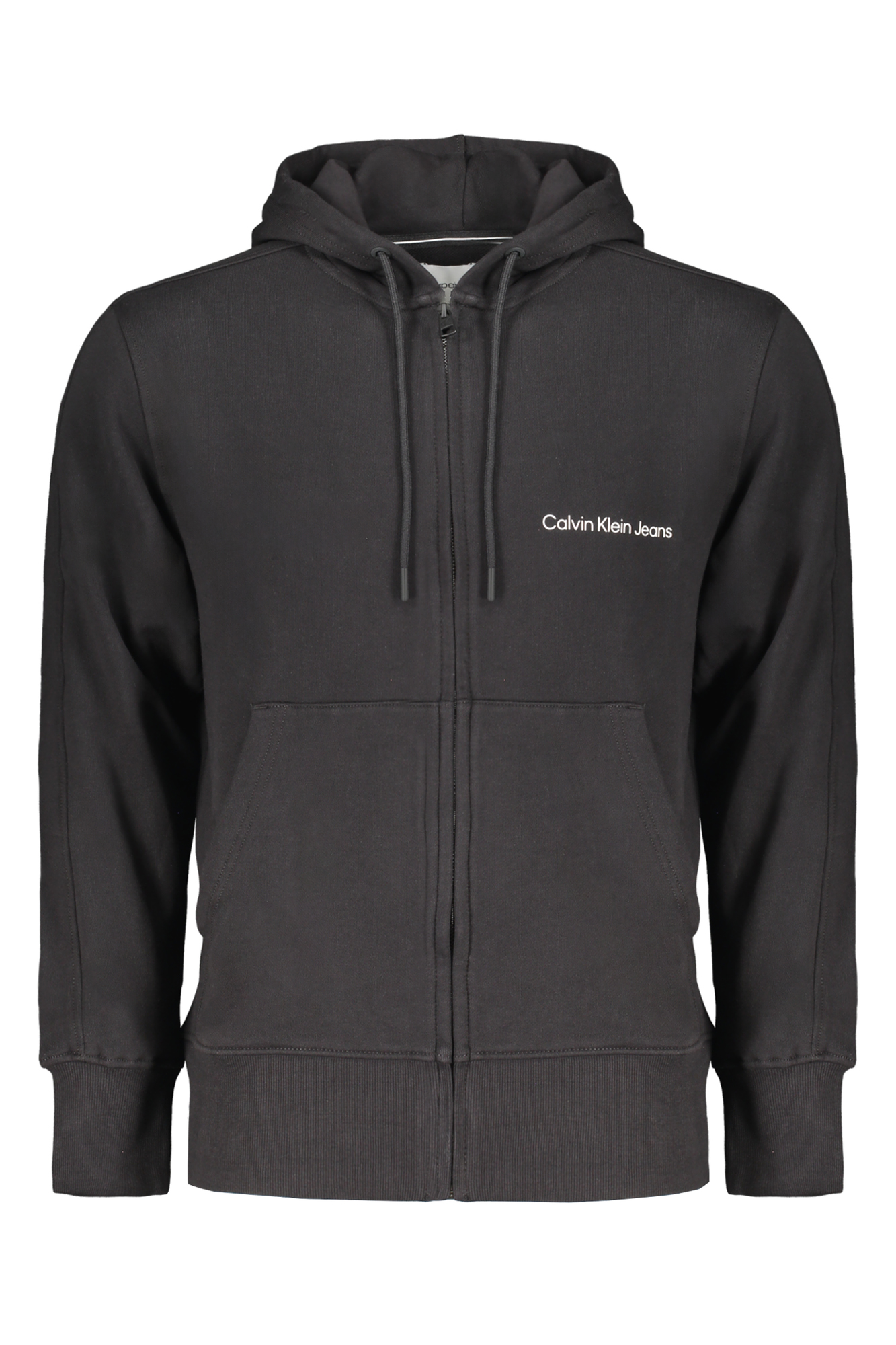 CALVIN KLEIN juodas vyriškas džemperis su užtrauktuku CALVIN KLEIN juodas vyriškas džemperis su užtrauktuku