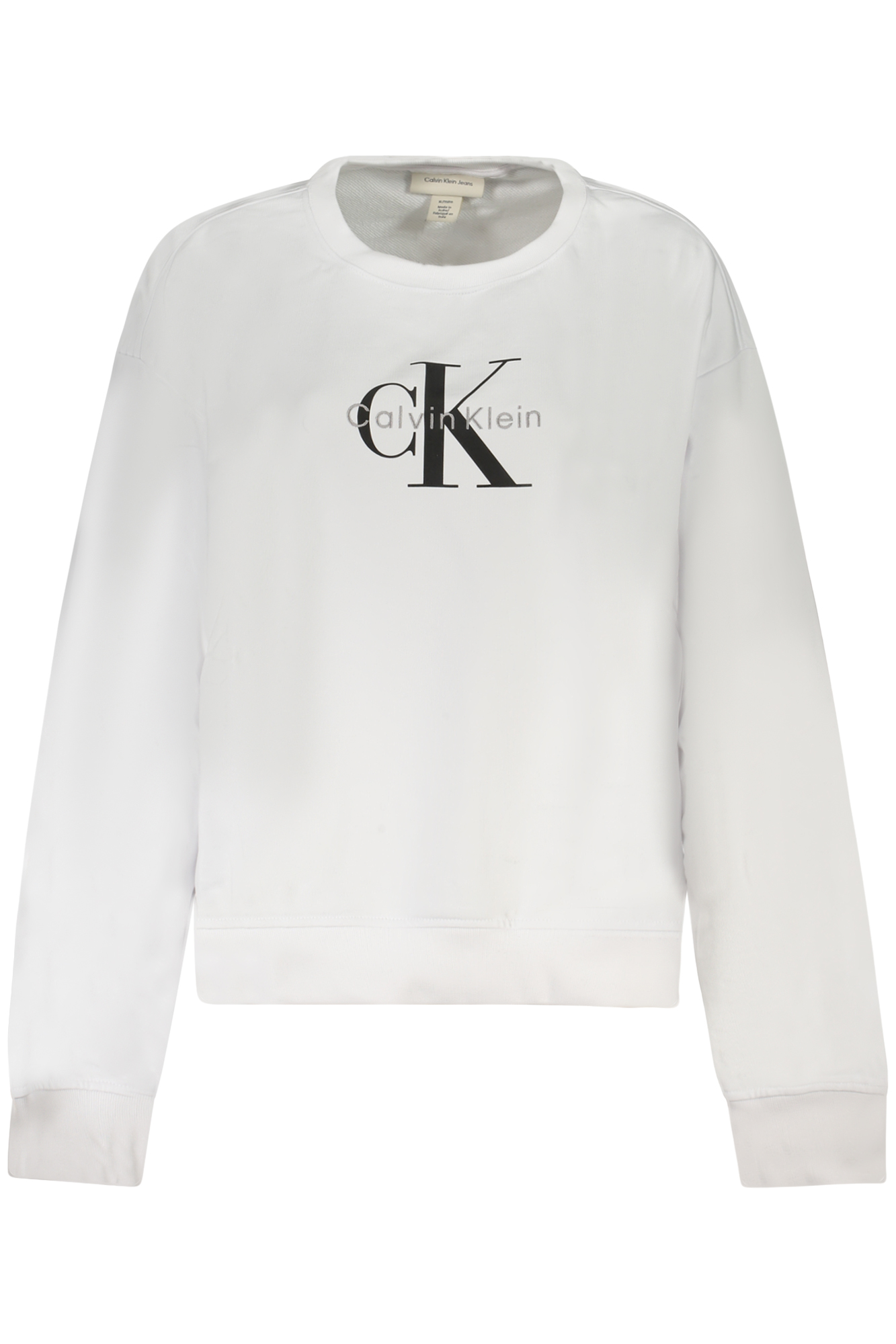 CALVIN KLEIN WOMEN'S ZIP-UP SWEATSHIRT WHITE CALVIN KLEIN WOMEN'S ZIP-UP SWEATSHIRT WHITE
