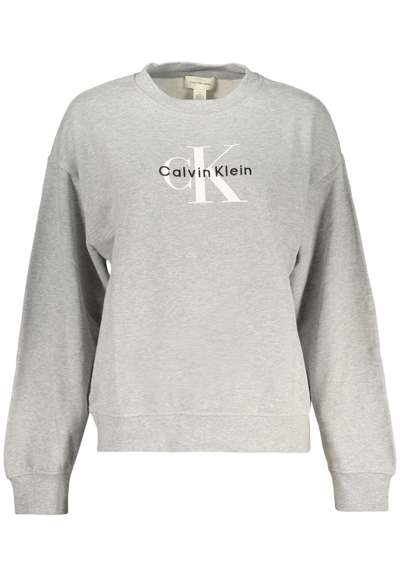 CALVIN KLEIN WOMEN'S GRAY ZIP-UP SWEATSHIRT