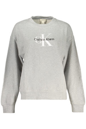 CALVIN KLEIN moteriškas džemperis su užtrauktuku, pilkas