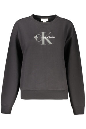 CALVIN KLEIN WOMEN'S BLACK ZIP-UP SWEATSHIRT