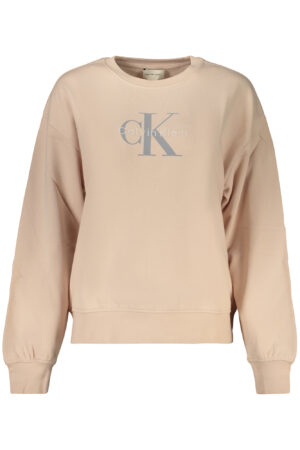 CALVIN KLEIN rožinis moteriškas džemperis su užtrauktuku
