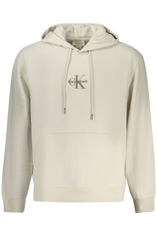 CALVIN KLEIN vyriškas užsegamas džemperis, smėlio spalvos
