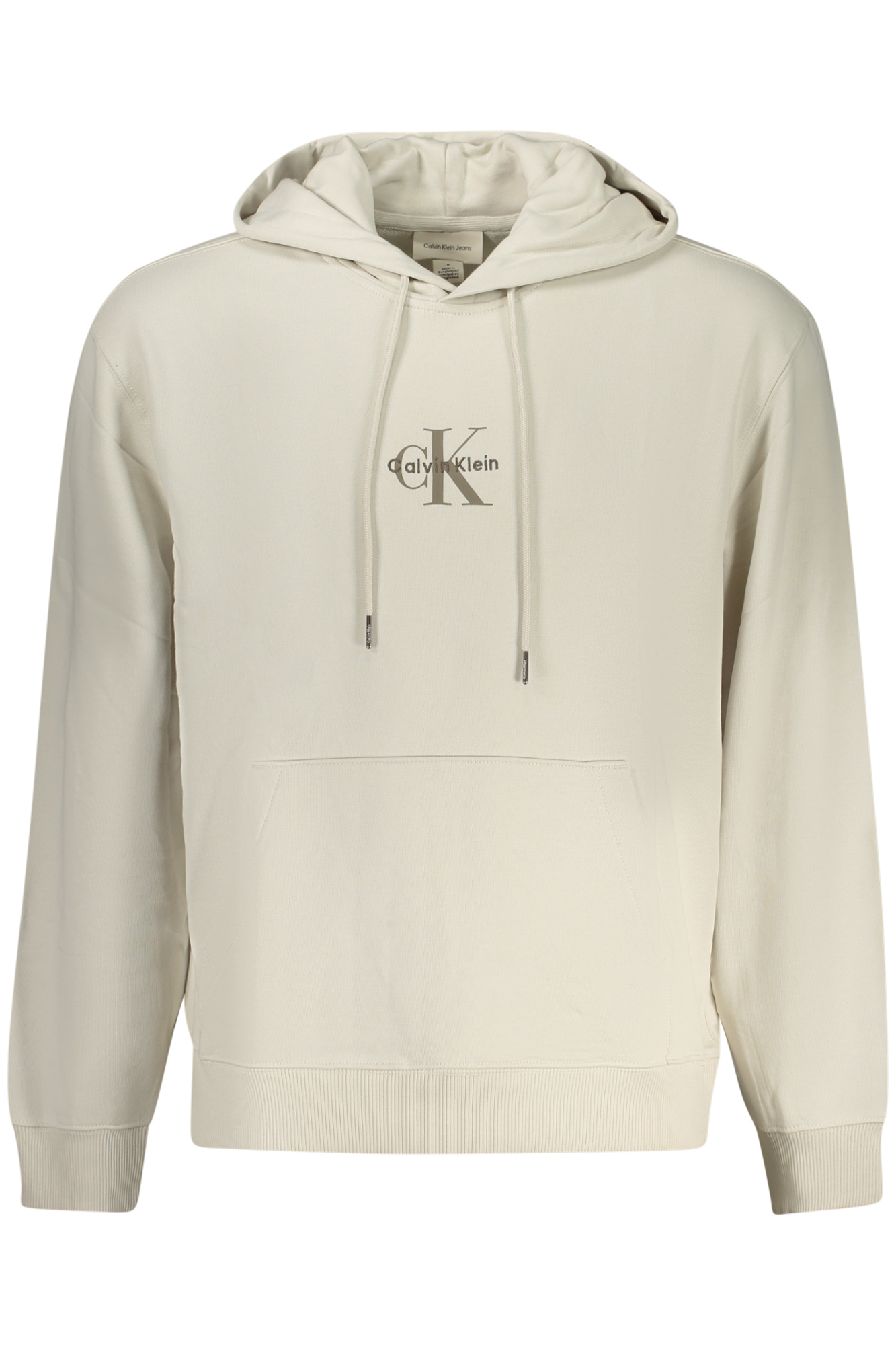 CALVIN KLEIN MEN'S ZIP-UP SWEATSHIRT, BEIGE CALVIN KLEIN MEN'S ZIP-UP SWEATSHIRT, BEIGE