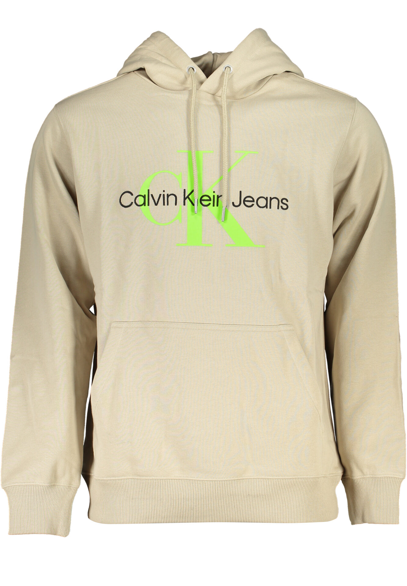 CALVIN KLEIN MEN'S BEIGE ZIPLESS SWEATSHIRT
