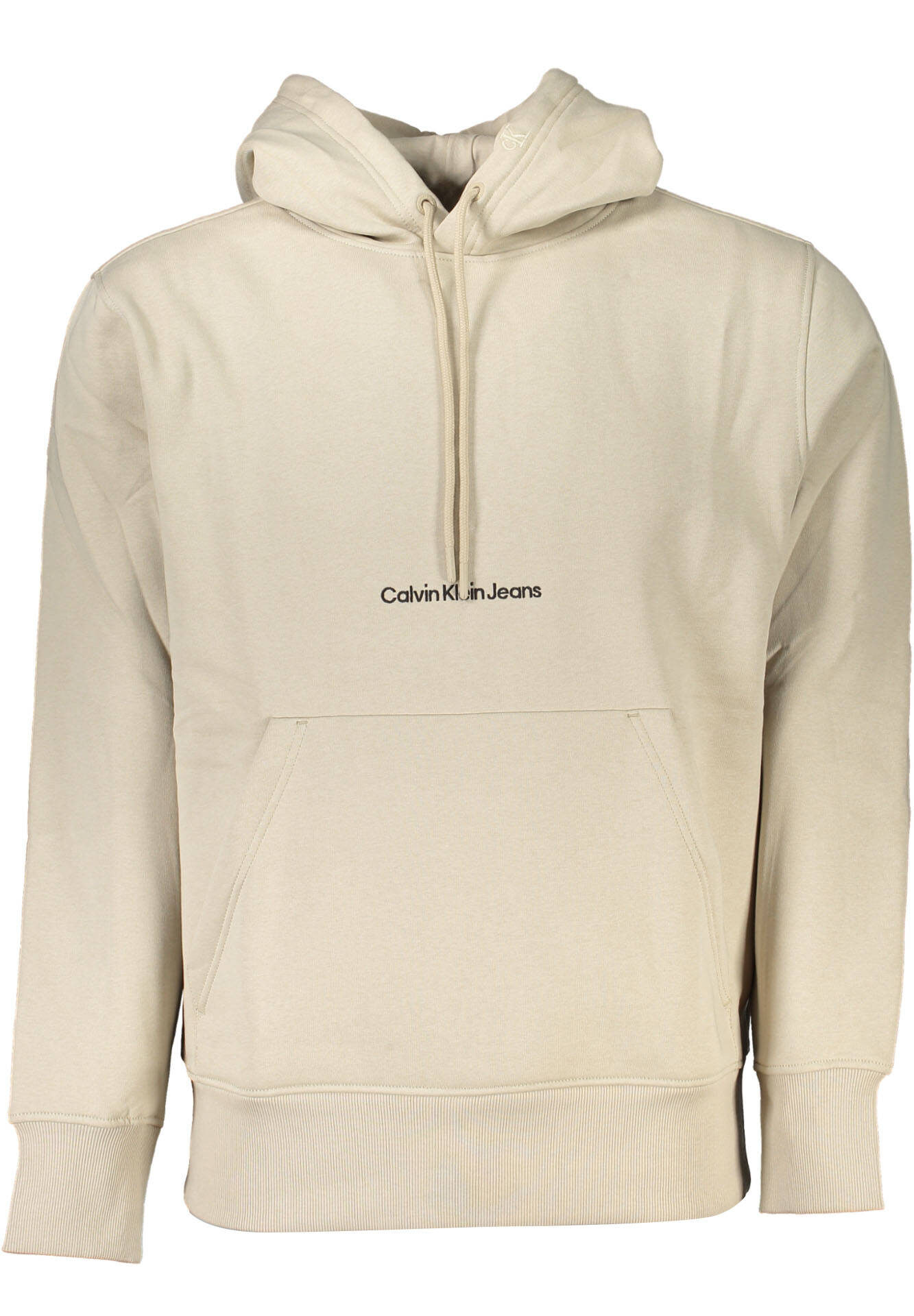 CALVIN KLEIN MEN'S BEIGE ZIPLESS SWEATSHIRT