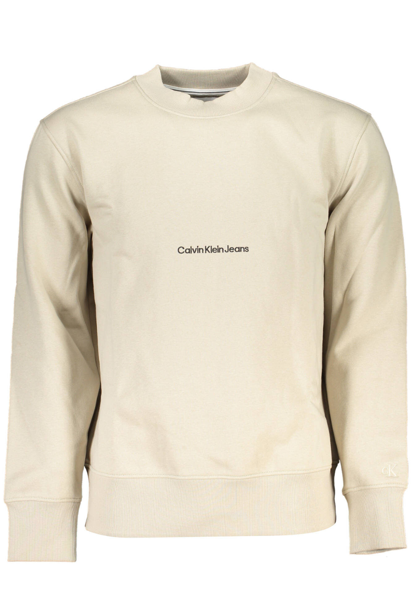 CALVIN KLEIN MEN'S BEIGE ZIPLESS SWEATSHIRT