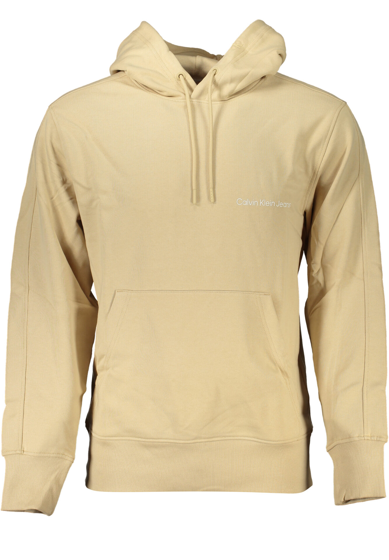 CALVIN KLEIN MEN'S BEIGE ZIPLESS SWEATSHIRT