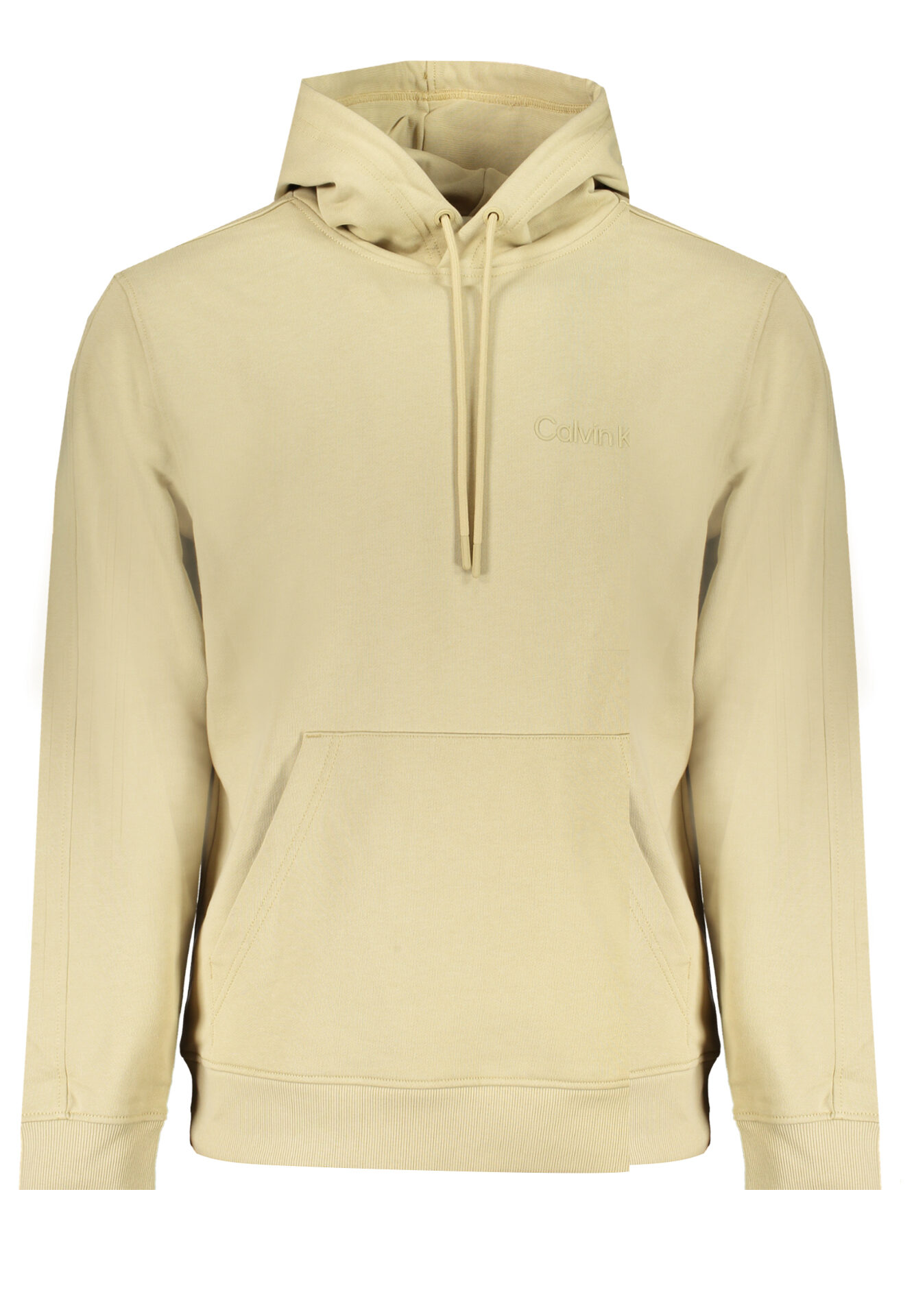 CALVIN KLEIN MEN'S BEIGE ZIPLESS SWEATSHIRT