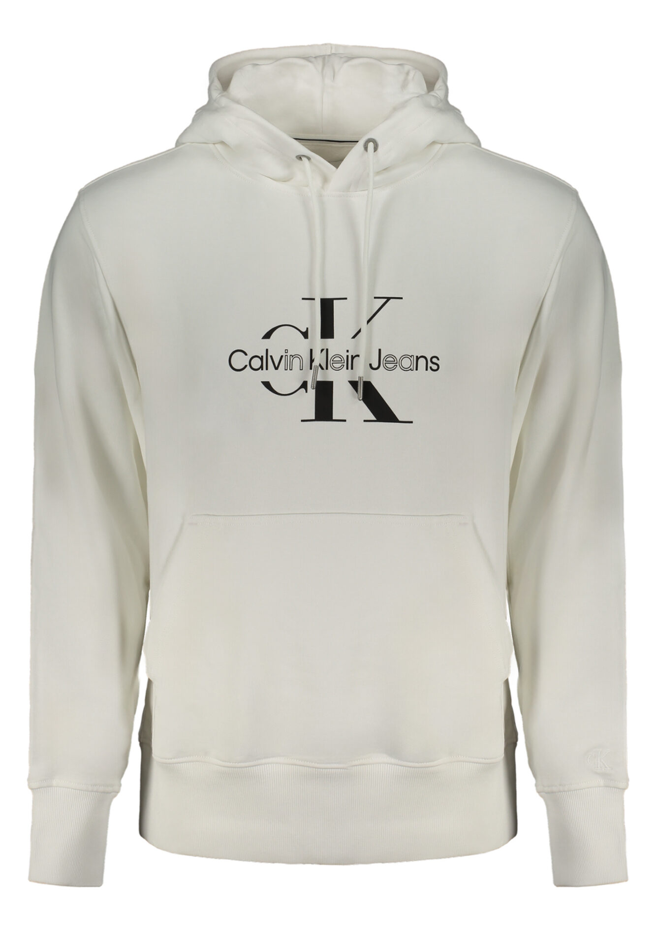 CALVIN KLEIN MEN'S WHITE ZIPLESS SWEATSHIRT