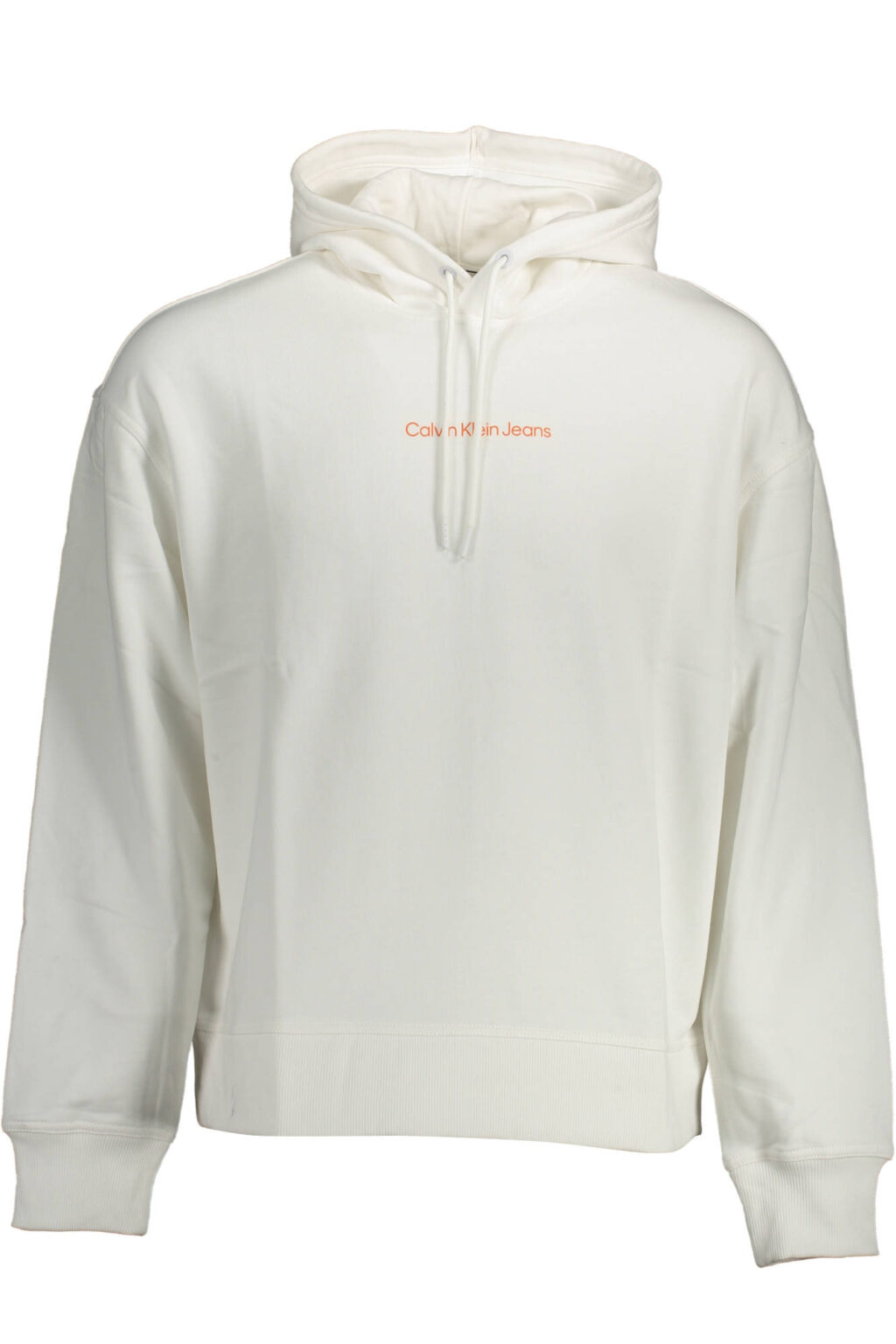 calvinkleinfelpasenzazipuomobianco_1 CALVIN KLEIN BALTAS VYRIŠKAS DŽEMPERIS BE UŽTRAUKTUKO