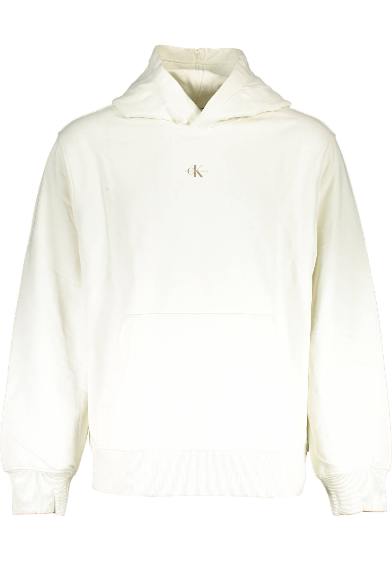 CALVIN KLEIN WHITE MEN'S SWEATSHIRT WITHOUT ZIP
