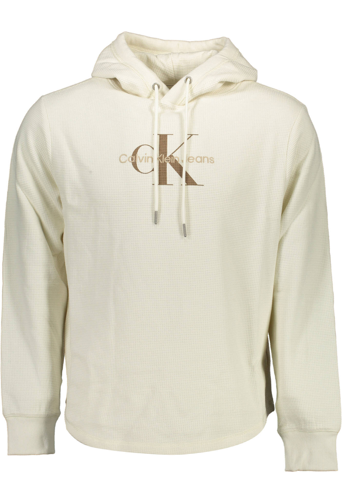 CALVIN KLEIN WHITE MEN'S SWEATSHIRT WITHOUT ZIP