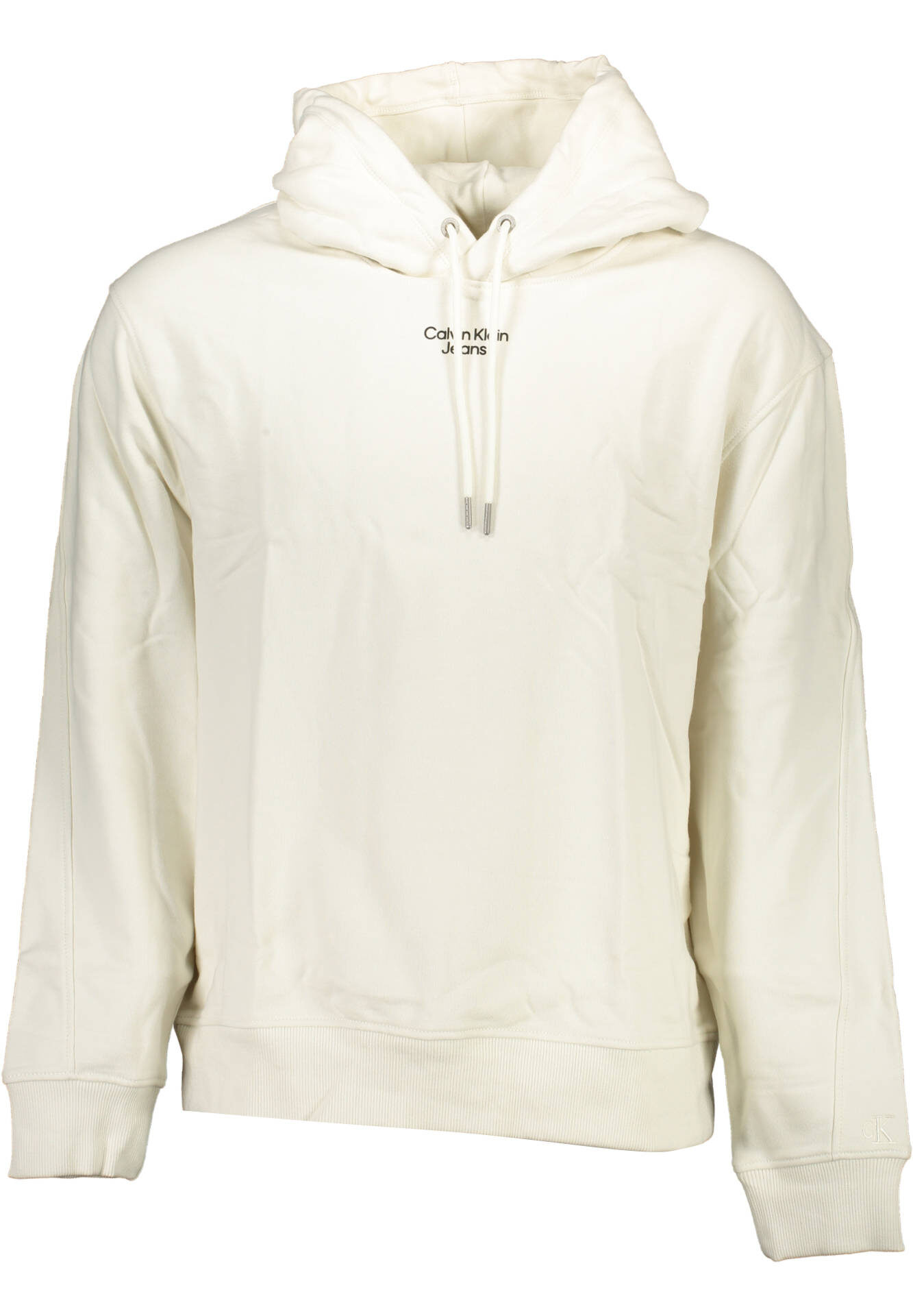 CALVIN KLEIN WHITE MEN'S SWEATSHIRT WITHOUT ZIP