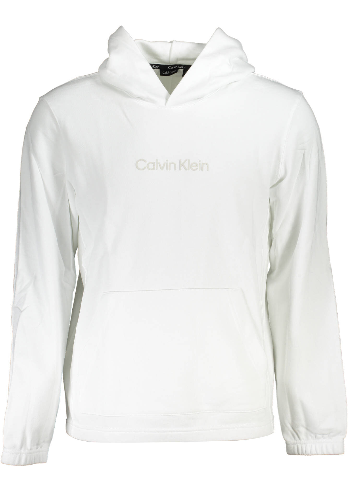 CALVIN KLEIN WHITE MEN'S SWEATSHIRT WITHOUT ZIP