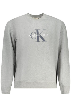 CALVIN KLEIN vyriškas pilkas džemperis su užtrauktuku