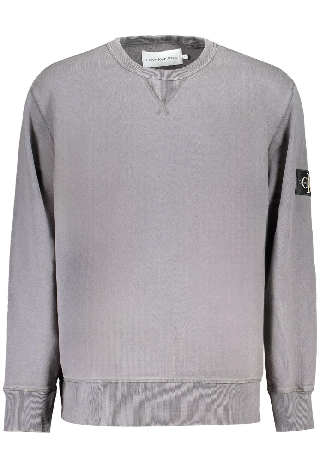 CALVIN KLEIN MEN'S GRAY ZIPLESS SWEATSHIRT