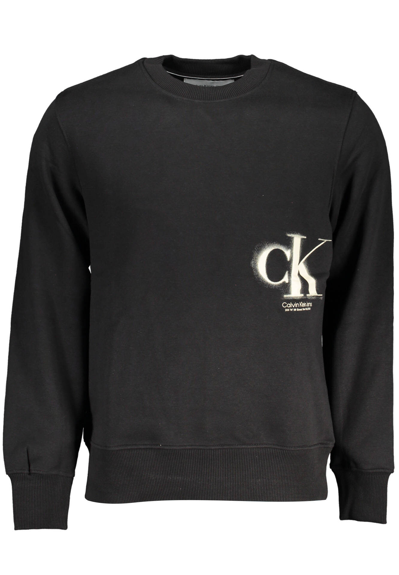 CALVIN KLEIN SWEATSHIRT WITHOUT ZIP BLACK MAN