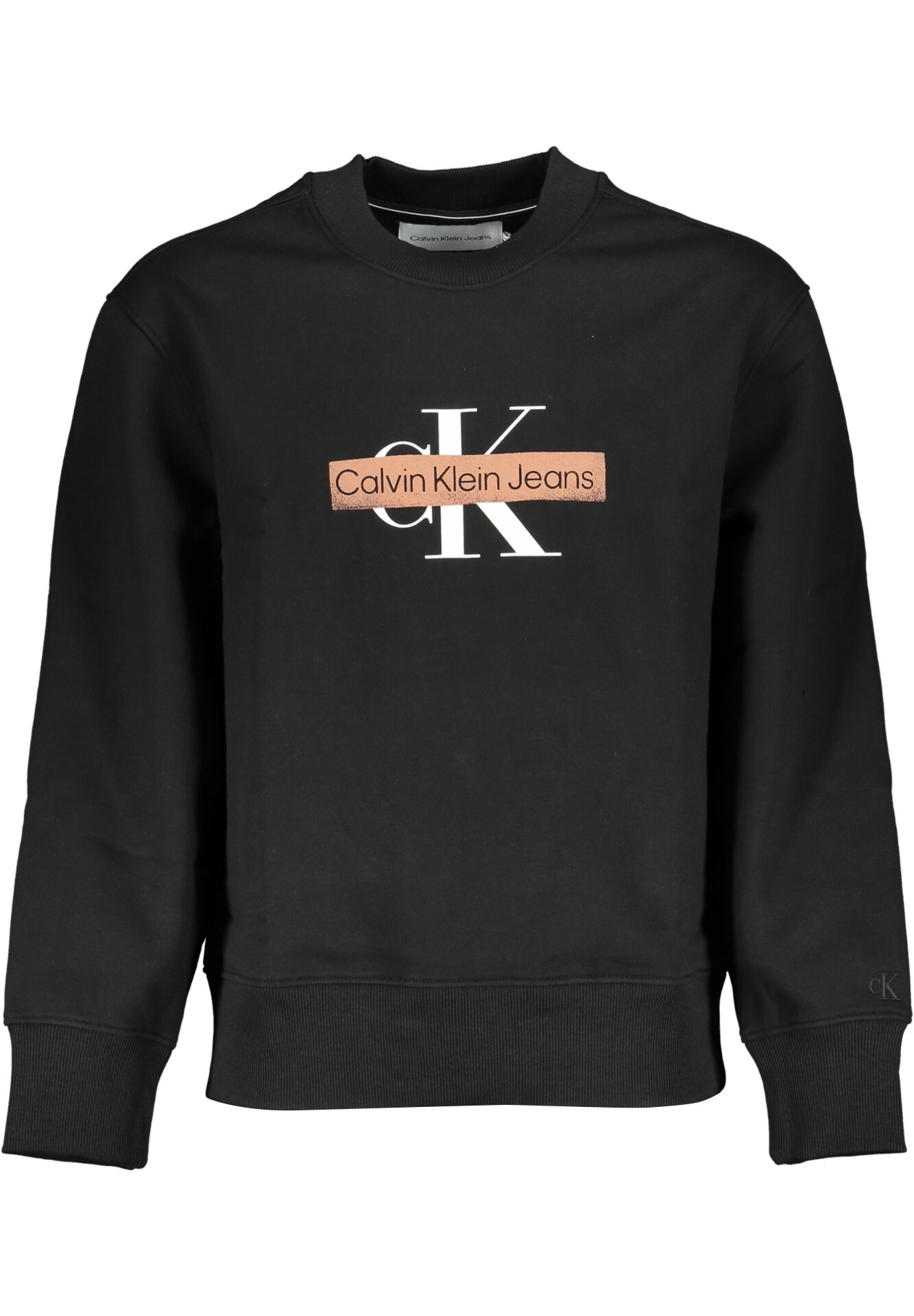 CALVIN KLEIN MEN'S BLACK ZIPLESS SWEATSHIRT
